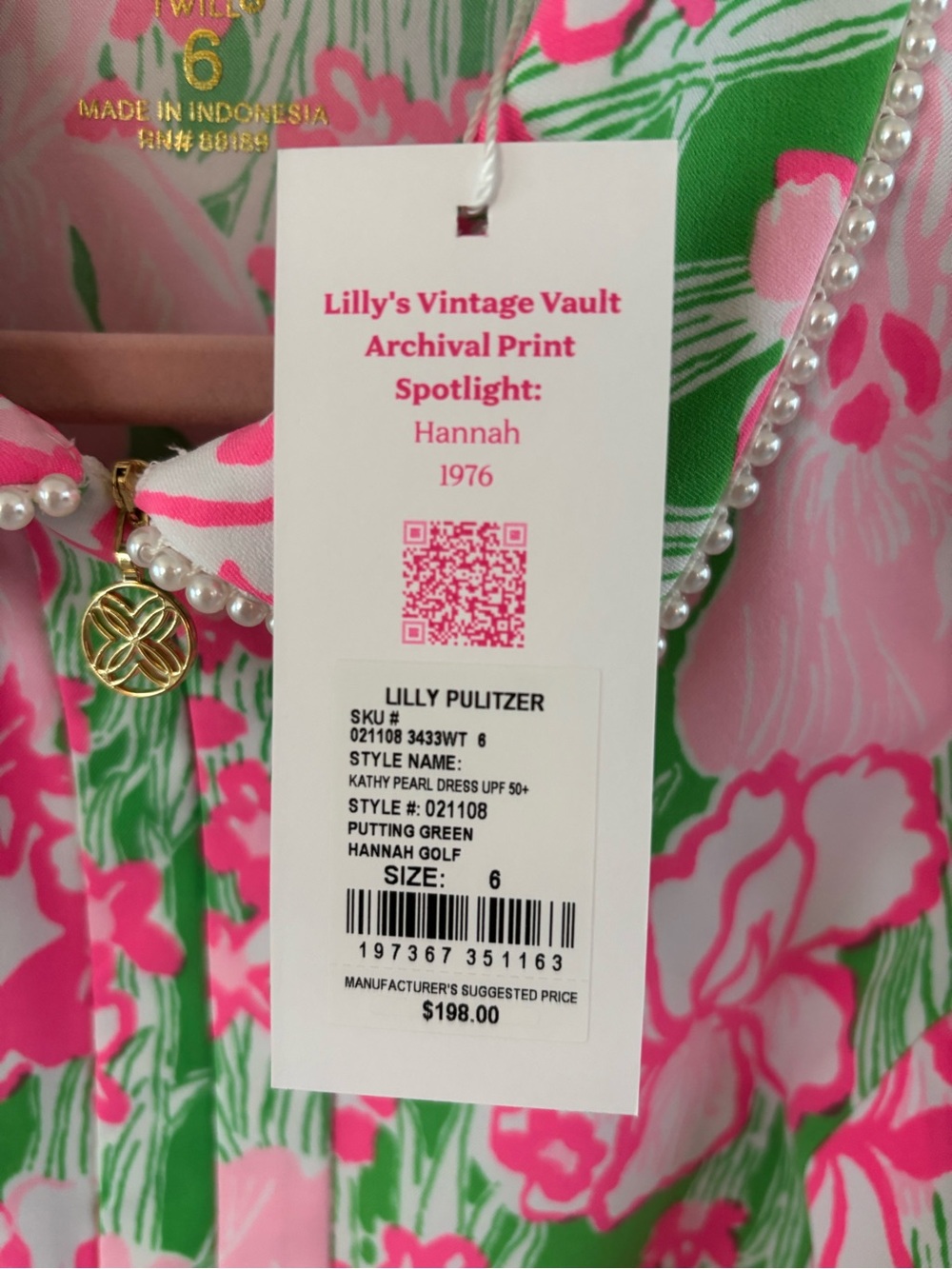 Lilly Pulitzer Kathy Pearl Dress size 6 NWT - Picture 3 of 7